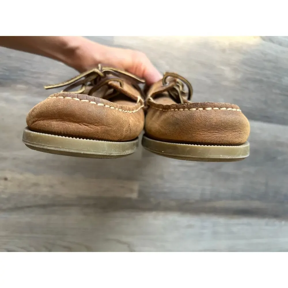 G.H. Bass Seafarer Men’s Leather Boat TanBrown ClassicDeck Shoes preppy nautical